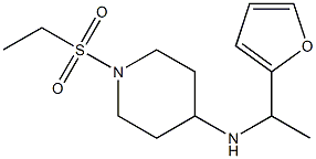 1-(ethanesulfonyl)-N-[1-(furan-2-yl)ethyl]piperidin-4-amine 구조식 이미지