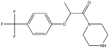 1-(piperazin-1-yl)-2-[4-(trifluoromethyl)phenoxy]propan-1-one 구조식 이미지