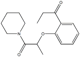 1-(piperidin-1-yl)-2-(2-propanoylphenoxy)propan-1-one 구조식 이미지