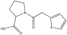 1-(thien-2-ylacetyl)pyrrolidine-2-carboxylic acid Structure