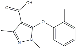 1,3-dimethyl-5-(2-methylphenoxy)-1H-pyrazole-4-carboxylic acid 구조식 이미지