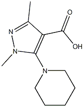 1,3-dimethyl-5-(piperidin-1-yl)-1H-pyrazole-4-carboxylic acid Structure