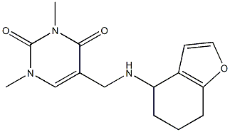 1,3-dimethyl-5-[(4,5,6,7-tetrahydro-1-benzofuran-4-ylamino)methyl]-1,2,3,4-tetrahydropyrimidine-2,4-dione Structure