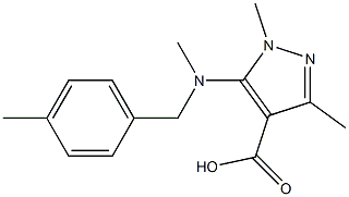 1,3-dimethyl-5-{methyl[(4-methylphenyl)methyl]amino}-1H-pyrazole-4-carboxylic acid 구조식 이미지