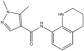 1,5-dimethyl-N-(1,2,3,4-tetrahydroquinolin-8-yl)-1H-pyrazole-4-carboxamide 구조식 이미지