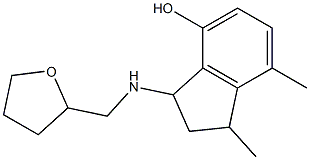 1,7-dimethyl-3-[(oxolan-2-ylmethyl)amino]-2,3-dihydro-1H-inden-4-ol 구조식 이미지