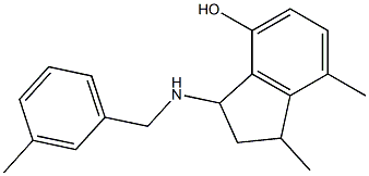 1,7-dimethyl-3-{[(3-methylphenyl)methyl]amino}-2,3-dihydro-1H-inden-4-ol Structure