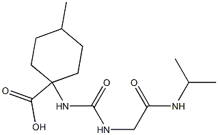 1-[({[2-(isopropylamino)-2-oxoethyl]amino}carbonyl)amino]-4-methylcyclohexanecarboxylic acid Structure