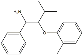 1-[(1-amino-3-methyl-1-phenylbutan-2-yl)oxy]-2-methylbenzene Structure
