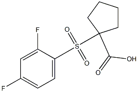 1-[(2,4-difluorophenyl)sulfonyl]cyclopentanecarboxylic acid 구조식 이미지