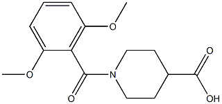 1-[(2,6-dimethoxyphenyl)carbonyl]piperidine-4-carboxylic acid Structure