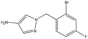 1-[(2-bromo-4-fluorophenyl)methyl]-1H-pyrazol-4-amine 구조식 이미지