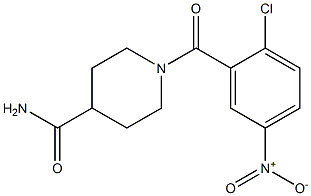 1-[(2-chloro-5-nitrophenyl)carbonyl]piperidine-4-carboxamide 구조식 이미지