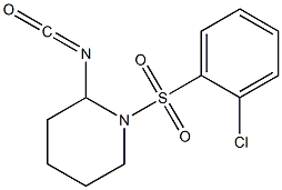 1-[(2-chlorobenzene)sulfonyl]-2-isocyanatopiperidine Structure