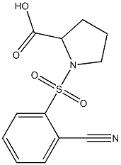 1-[(2-cyanobenzene)sulfonyl]pyrrolidine-2-carboxylic acid Structure