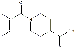 1-[(2E)-2-methylpent-2-enoyl]piperidine-4-carboxylic acid 구조식 이미지