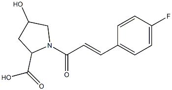 1-[(2E)-3-(4-fluorophenyl)prop-2-enoyl]-4-hydroxypyrrolidine-2-carboxylic acid Structure