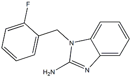 1-[(2-fluorophenyl)methyl]-1H-1,3-benzodiazol-2-amine 구조식 이미지