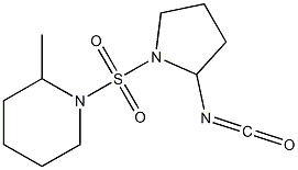 1-[(2-isocyanatopyrrolidine-1-)sulfonyl]-2-methylpiperidine Structure