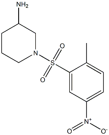 1-[(2-methyl-5-nitrobenzene)sulfonyl]piperidin-3-amine 구조식 이미지