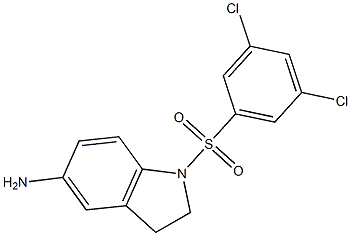 1-[(3,5-dichlorobenzene)sulfonyl]-2,3-dihydro-1H-indol-5-amine 구조식 이미지