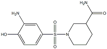 1-[(3-amino-4-hydroxybenzene)sulfonyl]piperidine-3-carboxamide Structure