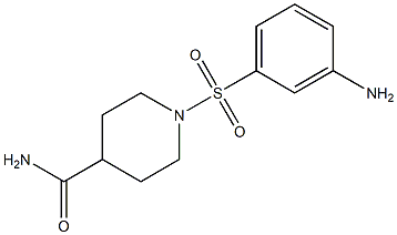 1-[(3-aminophenyl)sulfonyl]piperidine-4-carboxamide Structure