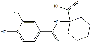 1-[(3-chloro-4-hydroxybenzoyl)amino]cyclohexanecarboxylic acid Structure
