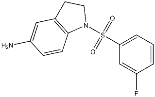 1-[(3-fluorobenzene)sulfonyl]-2,3-dihydro-1H-indol-5-amine Structure