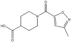 1-[(3-methyl-1,2-oxazol-5-yl)carbonyl]piperidine-4-carboxylic acid 구조식 이미지