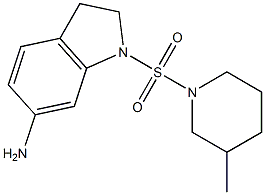 1-[(3-methylpiperidine-1-)sulfonyl]-2,3-dihydro-1H-indol-6-amine Structure