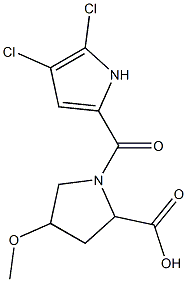 1-[(4,5-dichloro-1H-pyrrol-2-yl)carbonyl]-4-methoxypyrrolidine-2-carboxylic acid 구조식 이미지