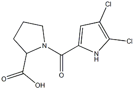 1-[(4,5-dichloro-1H-pyrrol-2-yl)carbonyl]pyrrolidine-2-carboxylic acid Structure