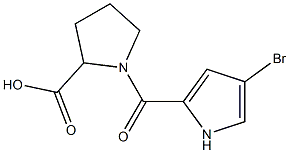 1-[(4-bromo-1H-pyrrol-2-yl)carbonyl]pyrrolidine-2-carboxylic acid 구조식 이미지