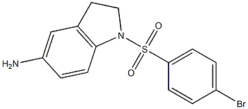 1-[(4-bromobenzene)sulfonyl]-2,3-dihydro-1H-indol-5-amine Structure