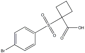 1-[(4-bromophenyl)sulfonyl]cyclobutanecarboxylic acid Structure