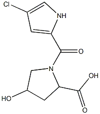 1-[(4-chloro-1H-pyrrol-2-yl)carbonyl]-4-hydroxypyrrolidine-2-carboxylic acid 구조식 이미지