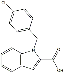 1-[(4-chlorophenyl)methyl]-1H-indole-2-carboxylic acid Structure