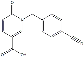 1-[(4-cyanophenyl)methyl]-6-oxo-1,6-dihydropyridine-3-carboxylic acid 구조식 이미지