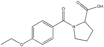 1-[(4-ethoxyphenyl)carbonyl]pyrrolidine-2-carboxylic acid 구조식 이미지