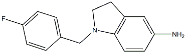 1-[(4-fluorophenyl)methyl]-2,3-dihydro-1H-indol-5-amine 구조식 이미지