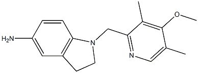 1-[(4-methoxy-3,5-dimethylpyridin-2-yl)methyl]-2,3-dihydro-1H-indol-5-amine 구조식 이미지