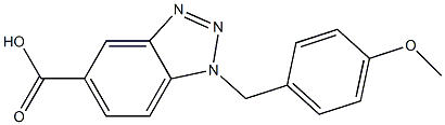 1-[(4-methoxyphenyl)methyl]-1H-1,2,3-benzotriazole-5-carboxylic acid Structure