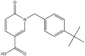 1-[(4-tert-butylphenyl)methyl]-6-oxo-1,6-dihydropyridine-3-carboxylic acid 구조식 이미지