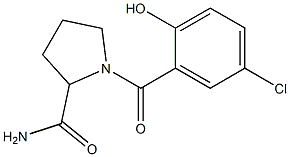 1-[(5-chloro-2-hydroxyphenyl)carbonyl]pyrrolidine-2-carboxamide 구조식 이미지