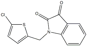 1-[(5-chlorothiophen-2-yl)methyl]-2,3-dihydro-1H-indole-2,3-dione Structure