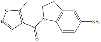 1-[(5-methyl-1,2-oxazol-4-yl)carbonyl]-2,3-dihydro-1H-indol-5-amine Structure