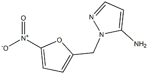 1-[(5-nitro-2-furyl)methyl]-1H-pyrazol-5-amine 구조식 이미지