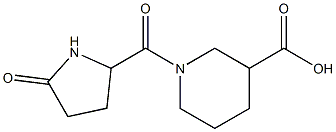 1-[(5-oxopyrrolidin-2-yl)carbonyl]piperidine-3-carboxylic acid Structure