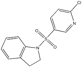 1-[(6-chloropyridine-3-)sulfonyl]-2,3-dihydro-1H-indole Structure